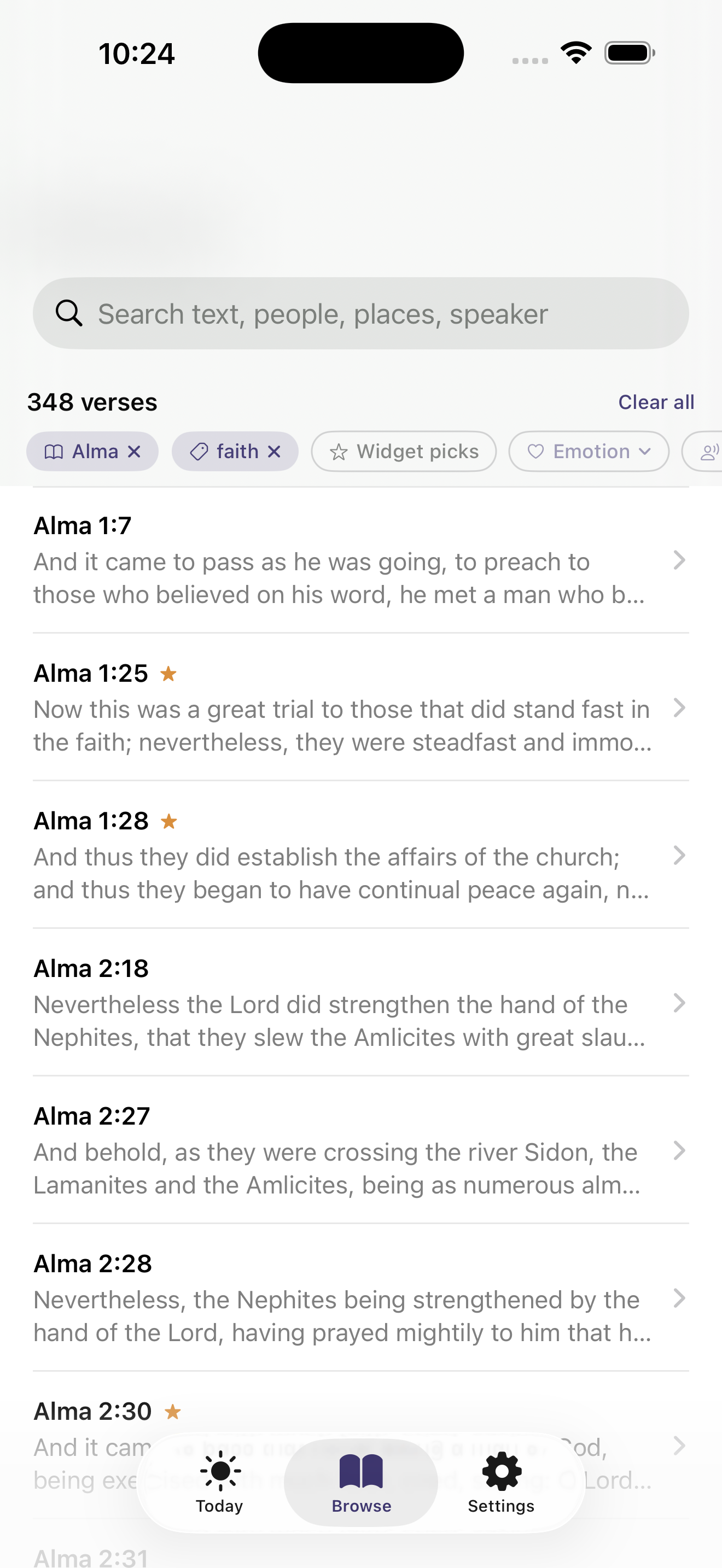 Browse and search all Book of Mormon verses