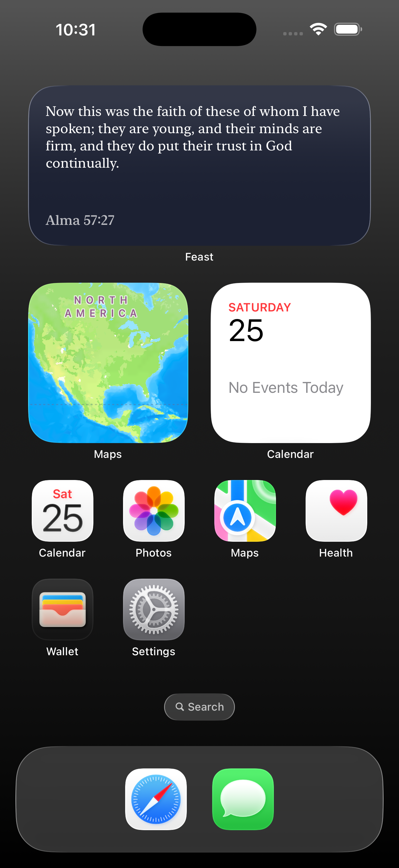 Home-screen verse widget